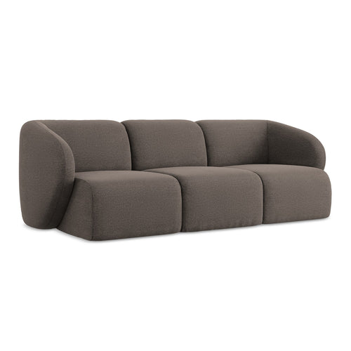 LaMiaSofa 3-zits bank Cervo - bouclé - chocolade - 244x94x75