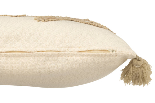 J-Line kussen Zeesterren + Kwasten - katoen - creme/beige - vtwonen shop