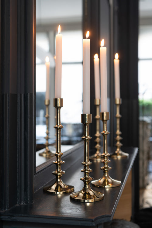 J-Line kandelaar Neo - aluminium - goud - 2 stuks