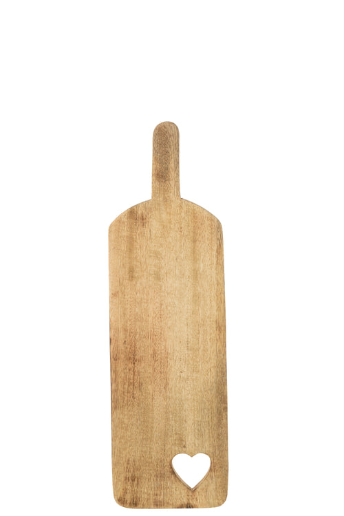 J-Line snijplank Rechthoek Hart - hout - naturel - small
