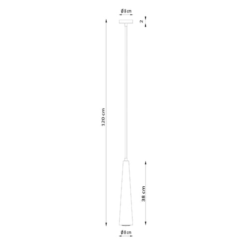 Sollux Lighting Hanglamp SULA 1 naturel hout - 8x8x120cm