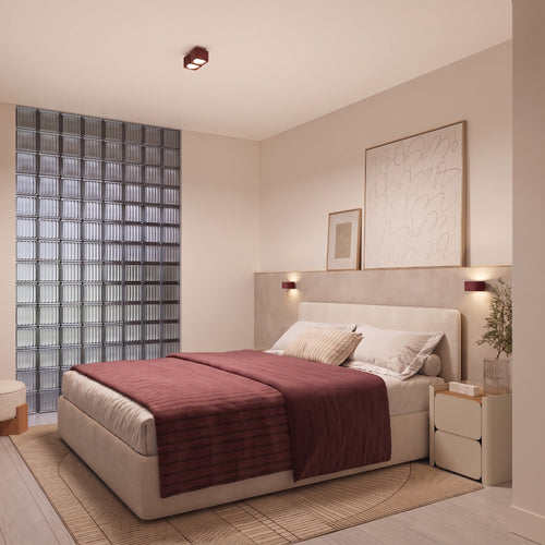 Sollux Lighting Wandlamp RIFF bordeaux Gx53 - 10x12x6cm