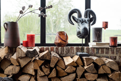 J-Line cilinderkaars - bruin - small - 18U - 6 stuks