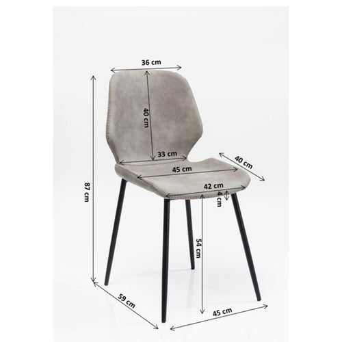 Kare Design Stoel Honeymoon grijs