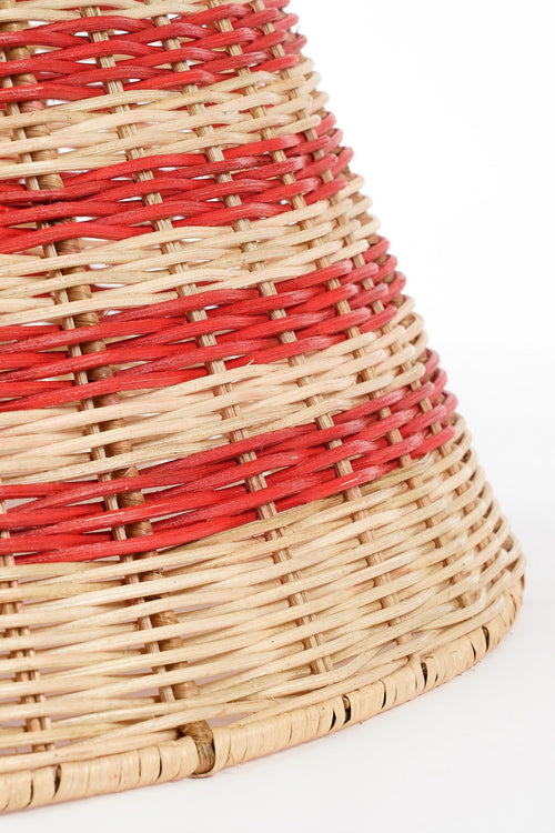 Mica Decorations Kerstboomrok - H25 x Ø60 cm - Rotan - Beige, Rood - vtwonen shop