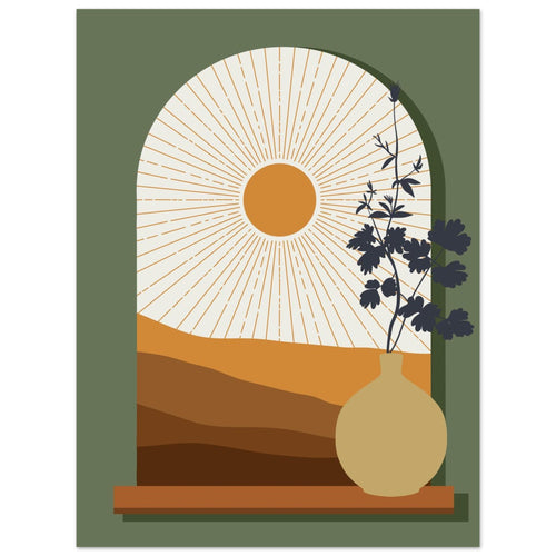 Artfulprints  Boho – Sunset window   poster 30x40 cm - vtwonen shop