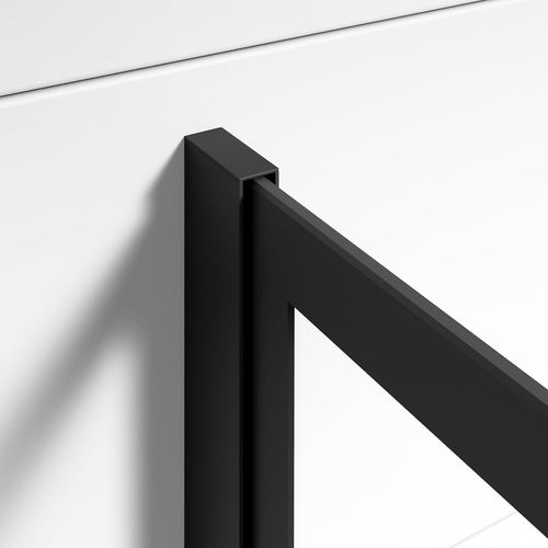 Badplaats Douchewand Georgia 120 x 200 cm – Zwart – Inloopdouche 8 mm Veiligheidsglas