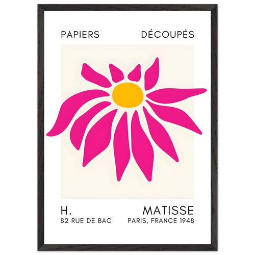 Artfulprints Poster met Lijst Matisse – Deep sea dance pink   - 50x70 cm - Roze