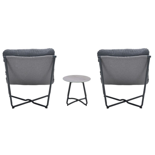 Garden Impressions Loungeset Zensa 3-delig donker grijs