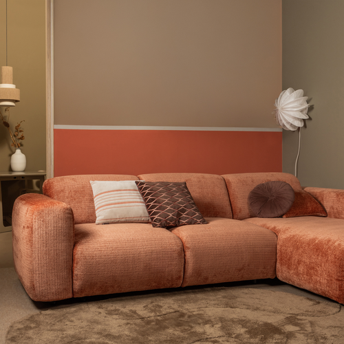 WOOOD chaise longue bank rechts Cloud - Chenille - Terra - 80x280x165