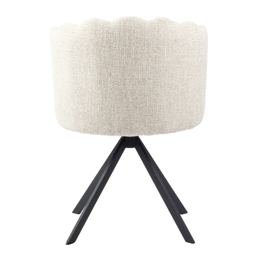 Giga Meubel Eetkamerstoel Julien - Beige Draaibaar - Zithoogte 48cm - Set van 2