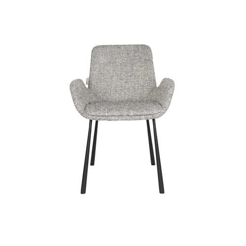 Zuiver Brit Eetkamerstoelen Armleuning Grijs - Set van 2