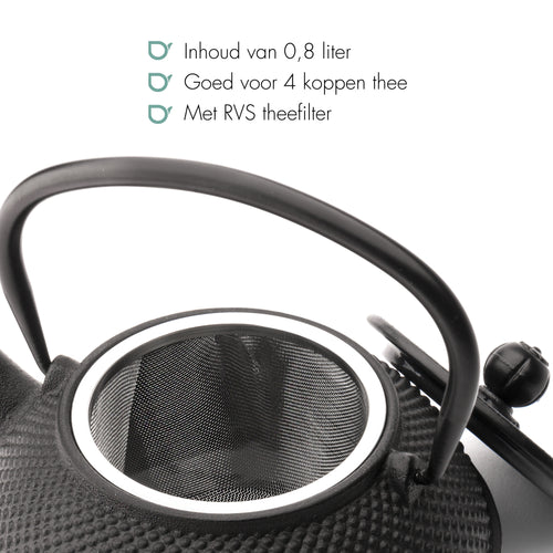 Bredemeijer - Theepot Jang 0,8L gietijzer zwart - vtwonen shop