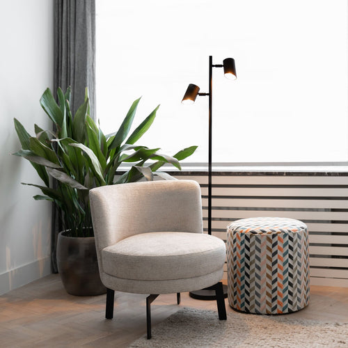 Atmooz vloerlamp Kisoro - zwart - Ø 33 x H 144 cm - G9