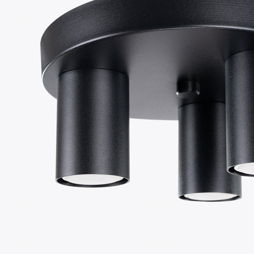 Sollux Lighting Plafondlamp LAGOS 3P zwart - 25x25x12cm