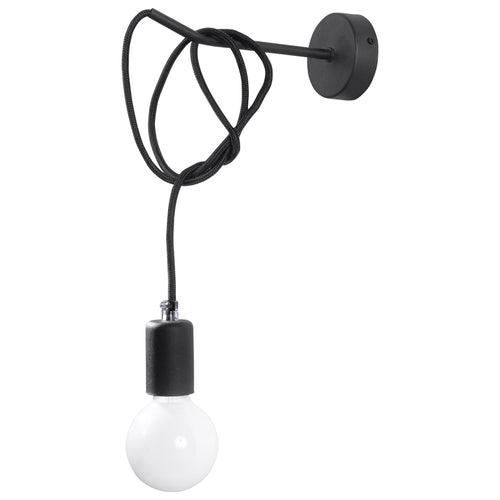 Sollux Lighting Wandlamp EDISON zwart - 8x23x100cm
