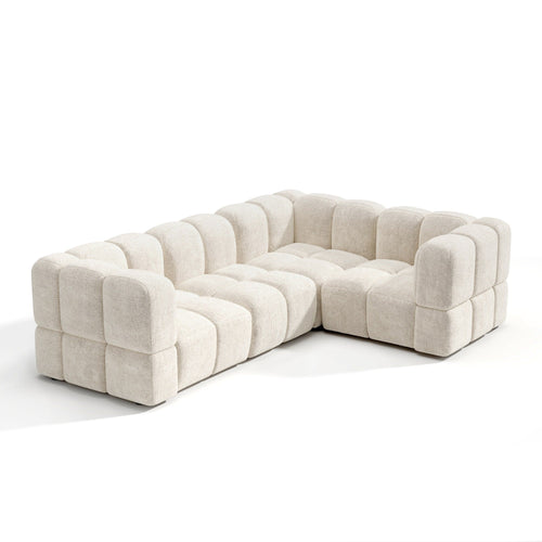 Sia Home - Modulaire hoekbank (rechts) NUBI - getextureerd fluweel  256cm