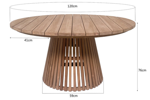 Livingfurn tuintafel Cindo - 120cm - bruin