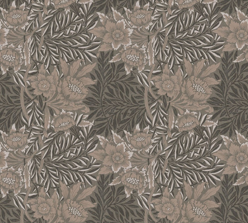 Livingwalls behang bloemmotief bruin, beige en zwart - 53 cm x 10.05 m - AS-390584 - vtwonen shop