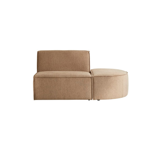 Tikamoon Modulaire loungefauteuil in camelkleurige stof - Bruin