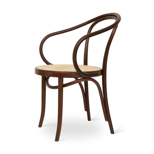 Fameg Venice No. 9 Eetkamerstoel Walnoot - Armleuning - Rotan Zitting - vtwonen shop