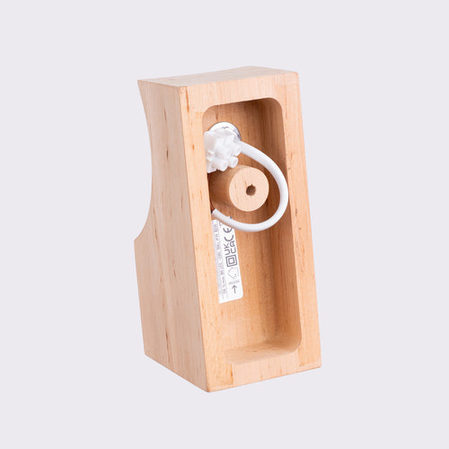 Sollux Lighting Wandlamp BULBO natuurlijk hout - 12x16x17cm