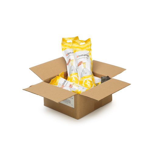 Brabantia PerfectFit Afvalzak, code A, 3 liter, 200 stuks, set van 10 rollen - White