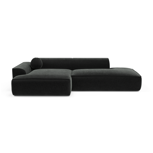 Sia Home - Hoekbank links ANIA - Fluweel - Donker antraciet - 260cm - vtwonen shop