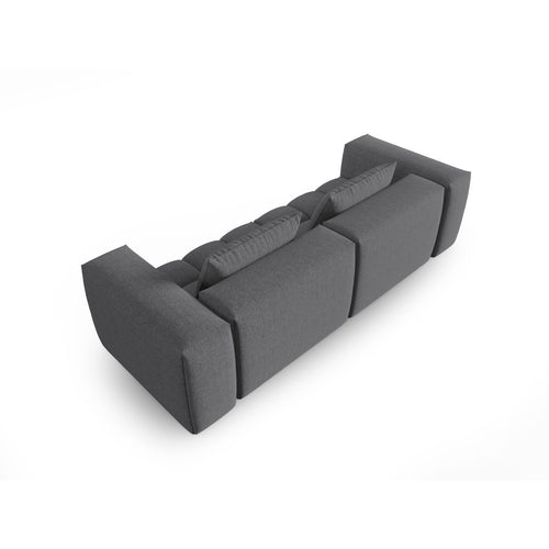 Cosmopolitan Design - Modulaire bank Verona 3-zits, structurele stof grijs - 85x230x70cm