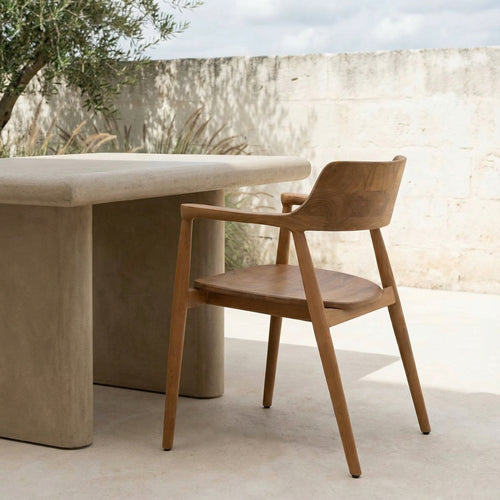 DÉJA Living Tuinstoel Luca - Naturel Hout - Set van 2