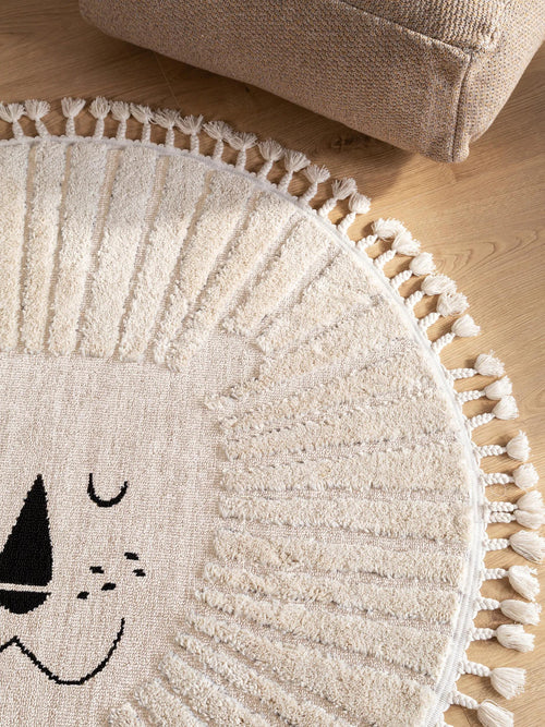 benuta kindervloerkleed Momo - crème - ø 120 cm