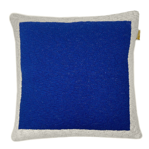 Malagoon kussen Poster - blauw - 50x50cm 100% organisch katoen