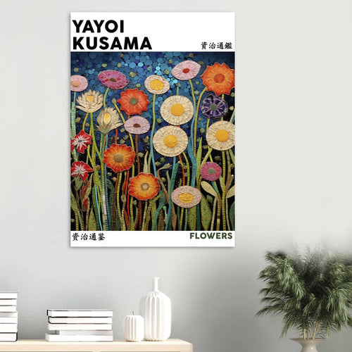 Artfulprints  Yayoi Kusama - Flowers   poster 50x70 cm - vtwonen shop