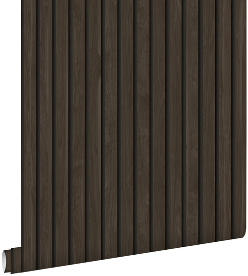 ESTAhome behang houten wandpanelen 3d donkerbruin - 53 cm x 10.05 m - 139610 - vtwonen shop