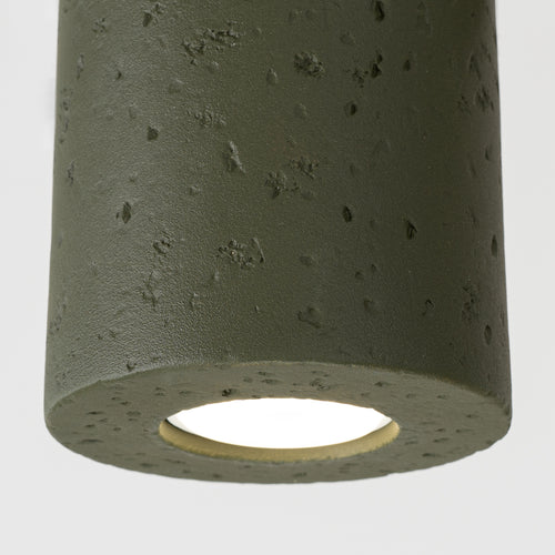 Sollux Lighting Plafondlamp ORBIS beton olijfgroen - 10x10x10cm