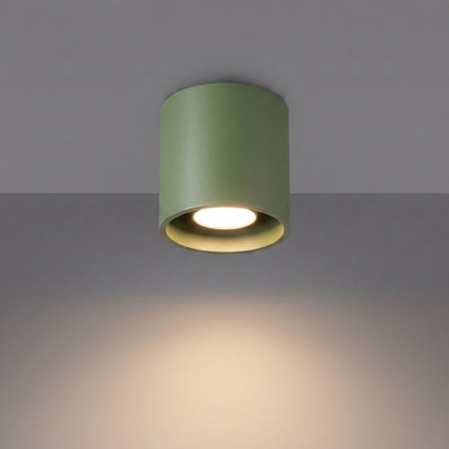 Sollux Lighting Plafondlamp ORBIS 1 olijfgroen - 10x10x10cm