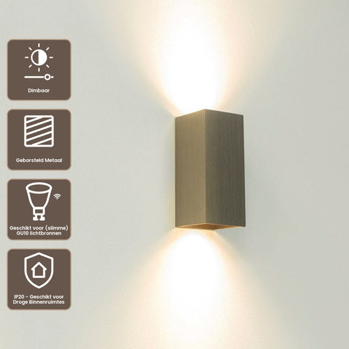 Artdelight Wandlamp Dante 2 - Gun Metal