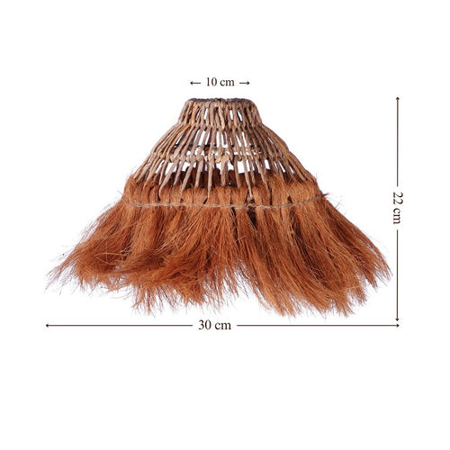 Furnilux Handgemaakte Hanglamp van Bananenvezel – Duurzaam & Natuurlijk Design - Top 10cm -Bodem 30cm - Hoogte 22cm - vtwonen shop