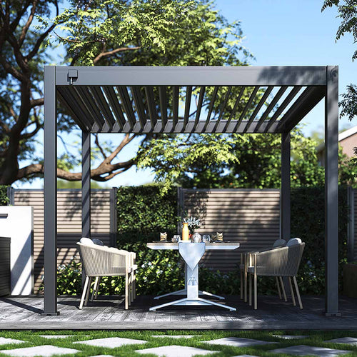 Garden Impressions Pergola bioclimatic tuinpaviljoen 300x300xH255 cm - antraciet