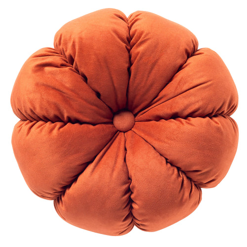 RAISA - sierkussen ∅38 cm - bloemkussen - Potters Clay - oranje