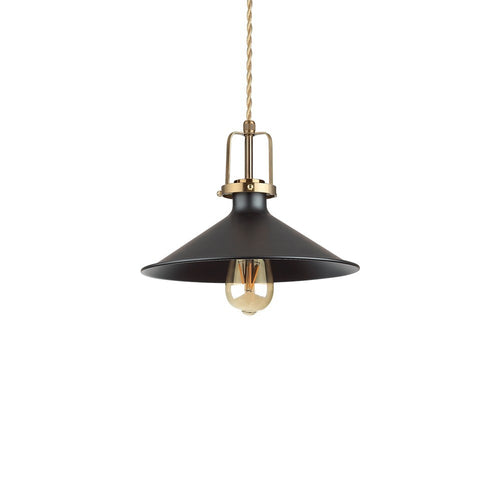 Ideal Lux ERIS-3 - Indoor Dome Plafond Hanglamp 1 Licht Zwart, E27