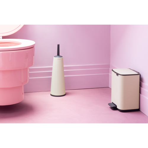 Brabantia Bo Pedaalemmer, 4 liter, stil sluitend, kunststof binnenemmer - Soft Beige