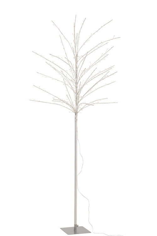 J-Line decoratie Kale Boom - metaal - zilver - large - LED lichtjes - vtwonen shop