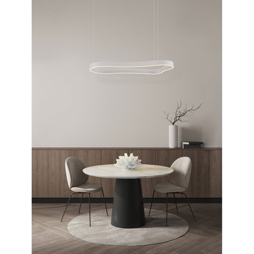 Nova Luce DUSSA Geïntegreerde LED-hanglamp voor plafond, zandwit, Triac dimbaar, 52W, 3045lm, 3000K