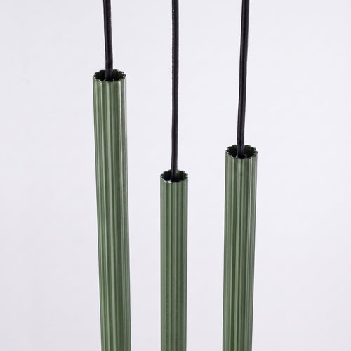 Sollux Lighting Hanglamp ARCHE 3P olijfgroen - 20x20x120cm