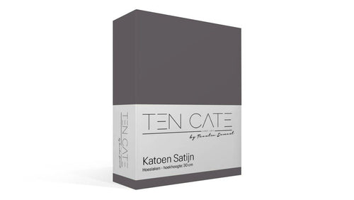 Ten Cate hoeslaken - 100% katoensatijn - 180x200 - antraciet