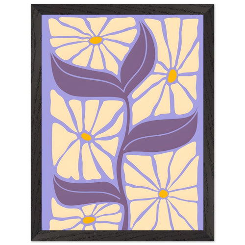 Artfulprints Poster met Lijst Matisse - Floral form   - 30x40 cm - Paars