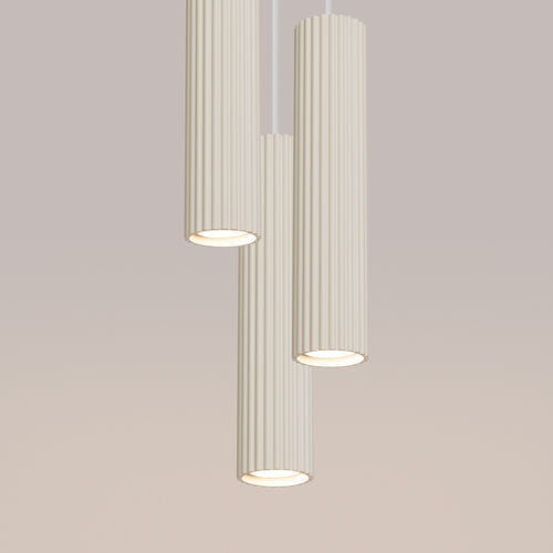 Sollux Lighting Hanglamp KARBON 3P beige - 19,5x19,5x108cm