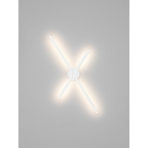 Nova Luce AKRO Geïntegreerde LED-wandlamp, mat wit, Triac dimbaar, 16W, 719lm, 2700-3000-4000K kleurtemperatuur, DIP-schakelaar