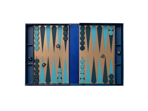 Printworks Classic - Art Of Backgammon Mirror - Donkerblauw/Koper